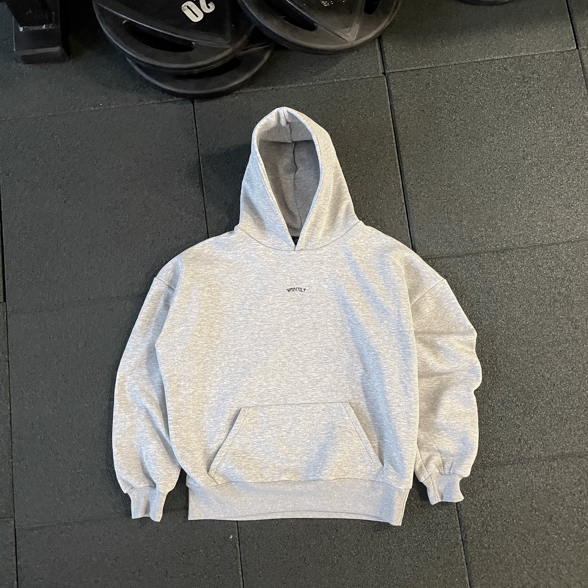 OVERSIZE "SIMPLE" HOODIE - GRİ MELANJ